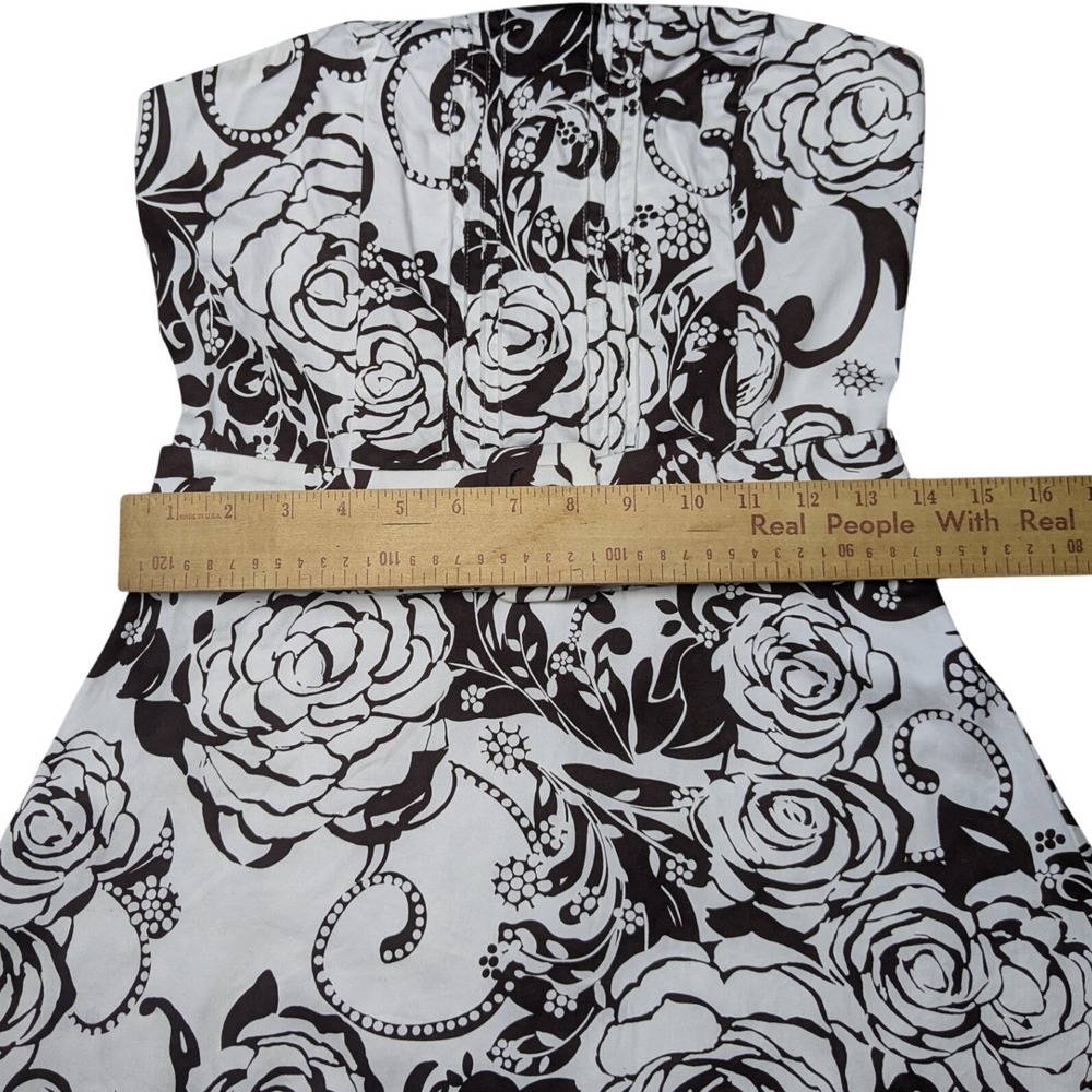 B. Smart Y2K Floral Surfer Summer Strapless Knee Length Dress Women's Size 6 - Picture 4 of 6